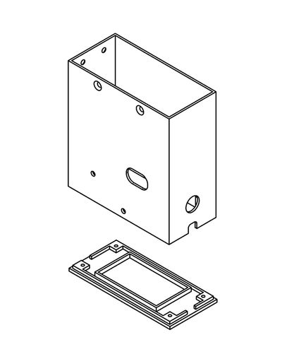 Technical drawing of the 3d-printed case