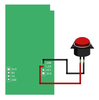 Schematics for adding a button to the Sonoff PCB