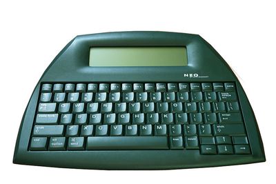 A picture of the AlphaSmart writing machine